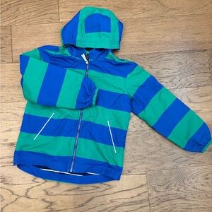 Hanna Andersson Navy and Green Striped Jacket